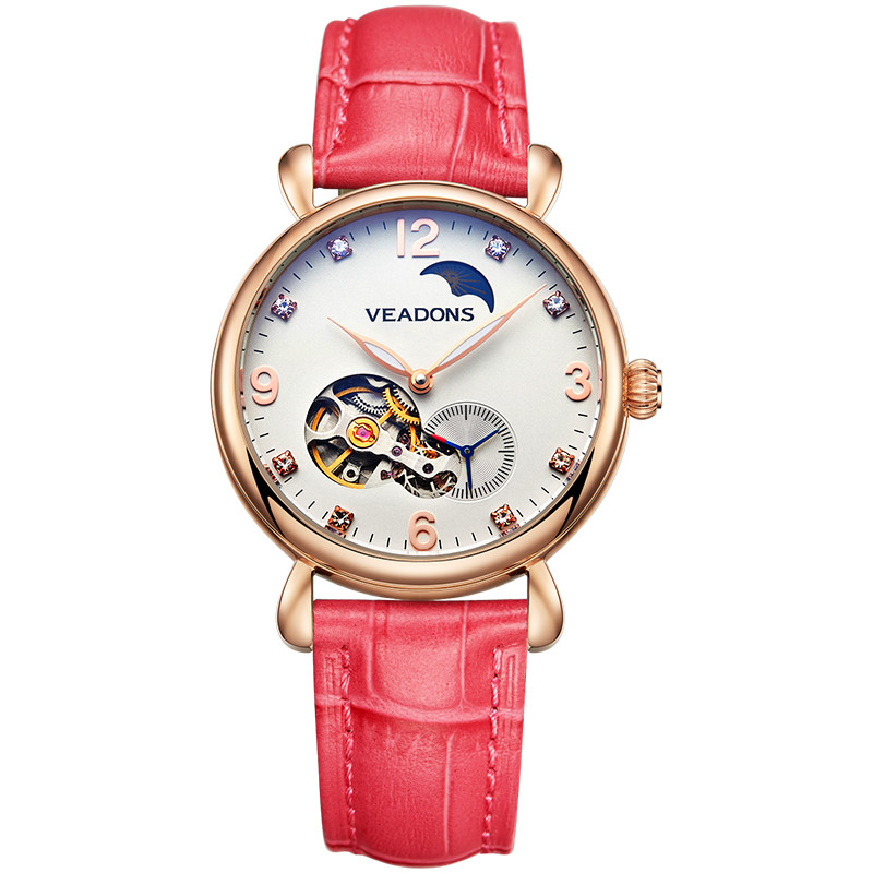 威顿女士全自动时尚潮流简约机械表 威顿手表国产腕表