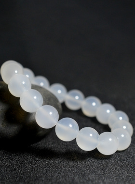 白色天然玛瑙玉髓女闺蜜水晶