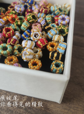 现货红线圈莲花座相思结