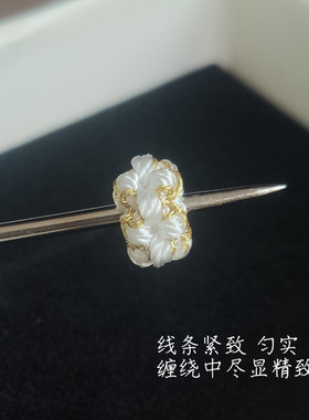 股线桃花结线圈手工编织