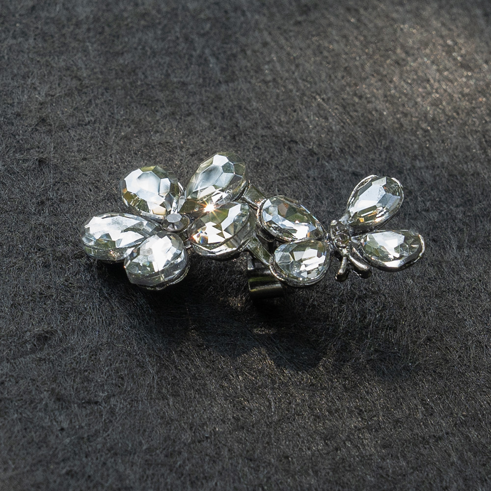 水晶玻璃合金C扣蝴蝶兔子小花钻盘手工diy发饰材料发圈发夹配件,淘宝优惠券,粉丝福利购,淘宝优惠卷