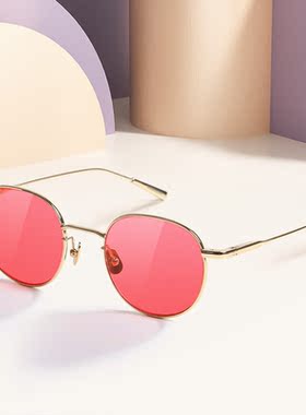 洛伊曼蒋奇明同款金丝痞帅墨镜