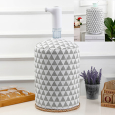 Чехол для кулера 按压抽水式水桶罩纯净水矿泉水桶罩简约格子田园布艺防晒水桶装饰