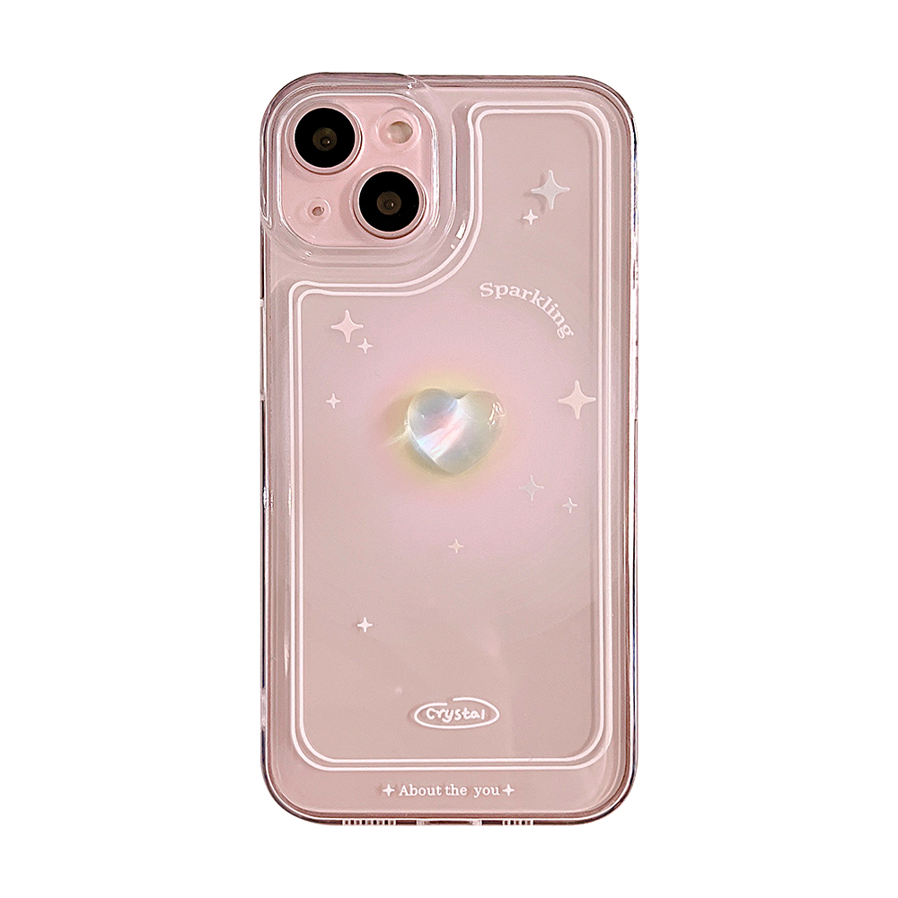 立体水晶爱心适用iphone13苹果手机壳12pro max仙女风11硅胶8plus套14透明全包12新款xr少女xs软壳15pro