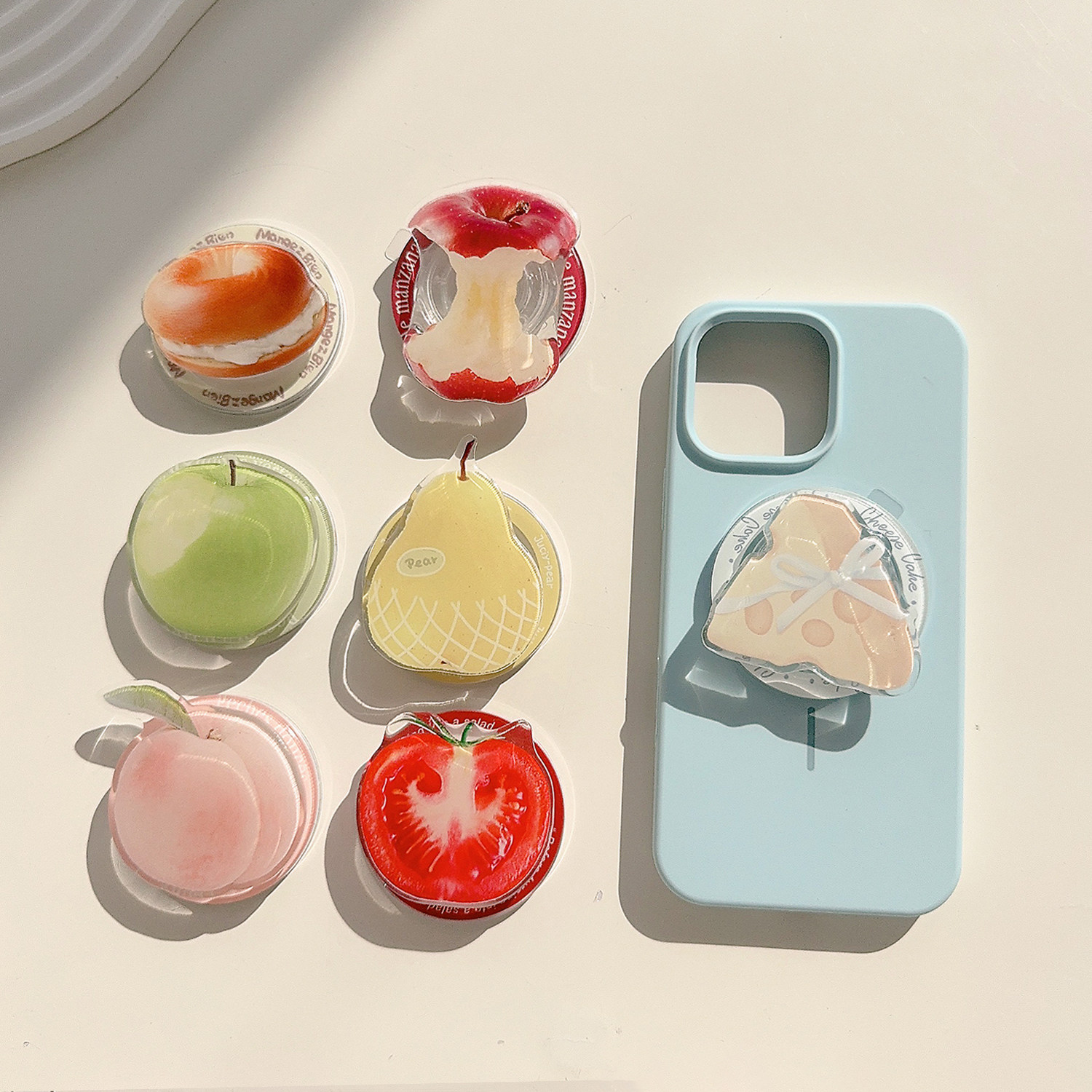 ins风小众食物水果适用MagSafe磁吸支架手机强力吸附新款小清新,淘宝优惠券,粉丝福利购,淘宝优惠卷