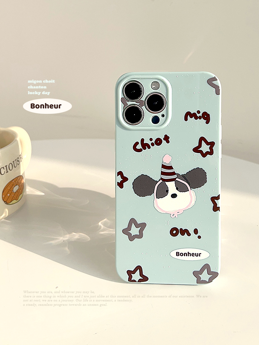 适用苹果17promax手机壳新款iphone16可爱小熊头15女款12少女14pro日韩风13pro油画绿色12pro全包pm软壳max套 - 图1