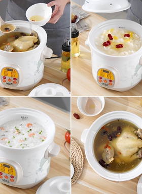 快速全自动炖锅陶瓷煲汤插电砂锅