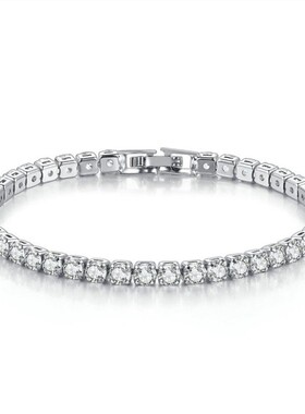 跨境热卖直播货源微镶4.0锆石手链链条高级轻奢手饰简约网球链