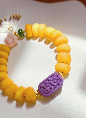 原创设计风花开富贵小流苏手串