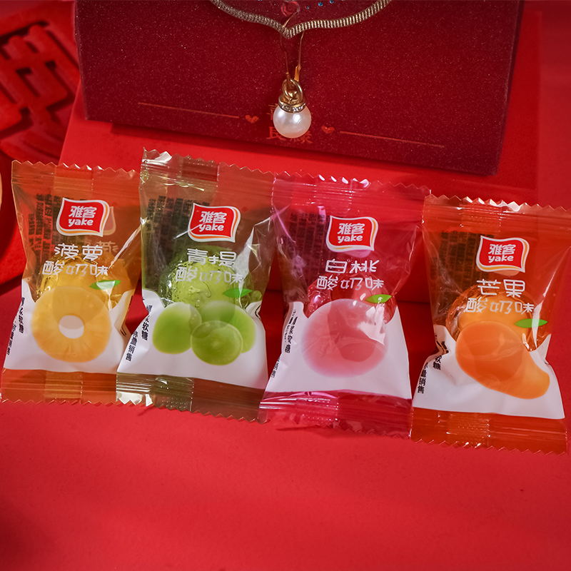雅客爆浆软糖集锦混合水果酸奶夹心500g约54结婚喜糖婚庆糖果零食 - 图0