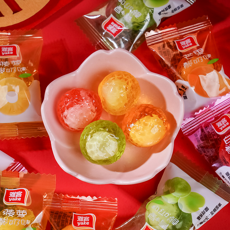 雅客爆浆软糖集锦混合水果酸奶夹心500g约54结婚喜糖婚庆糖果零食 - 图1