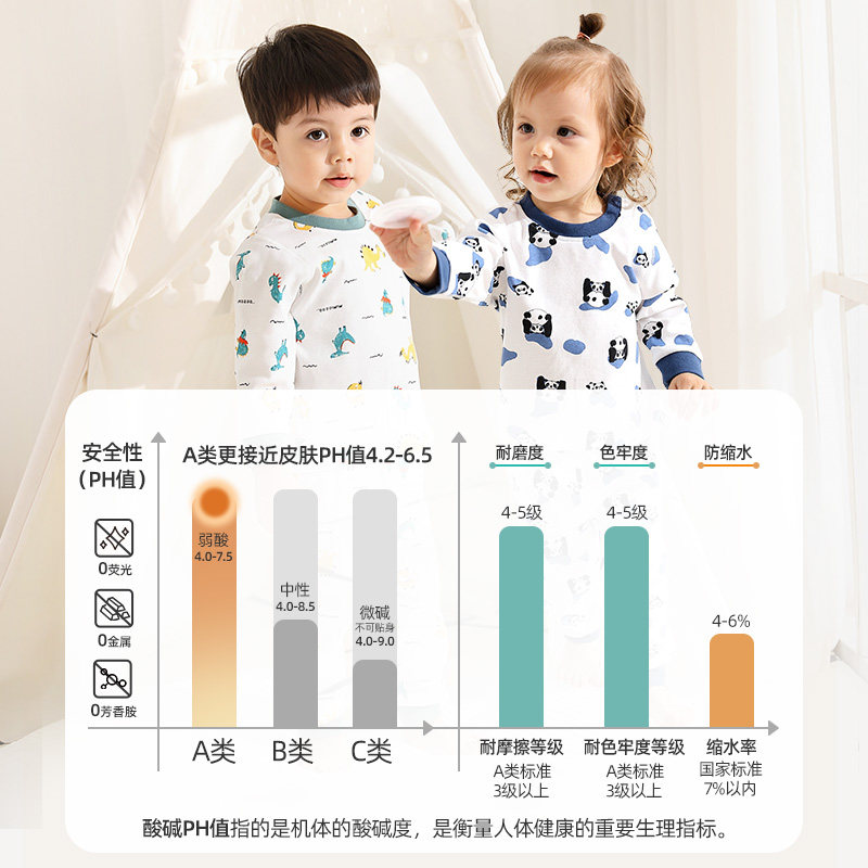 宝宝秋衣春秋全棉分体睡衣 棉棉柔内衣套装
