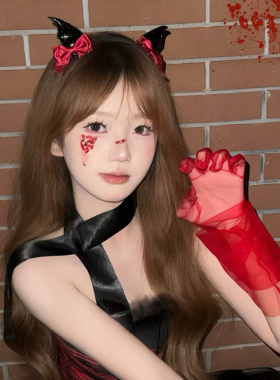 万圣节头饰小恶魔蝙蝠发夹女2026新款高级感发卡发饰侧边夹子装扮