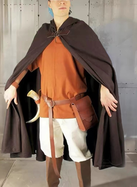 中世纪斗篷披肩外套披风巫师女巫魔法袍cos服万圣节服装服饰衣服
