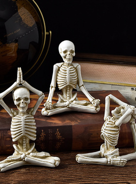 万圣节骷髅骨架小摆件