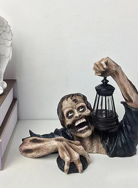 万圣节发光僵尸手提灯摆件道具