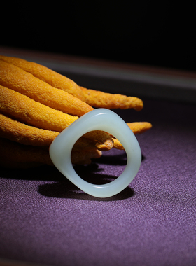 姑苏润石堂和田玉籽料毛笔玉戒