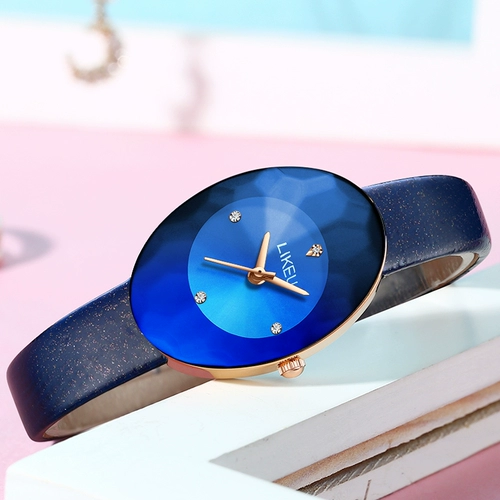 Водонепроницаемый небольшой ремень, циферблат, женские часы, кварцевые часы, коллекция 2023, в корейском стиле, из натуральной кожи