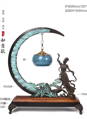 悬挂禅意风纯铜商务礼品香炉