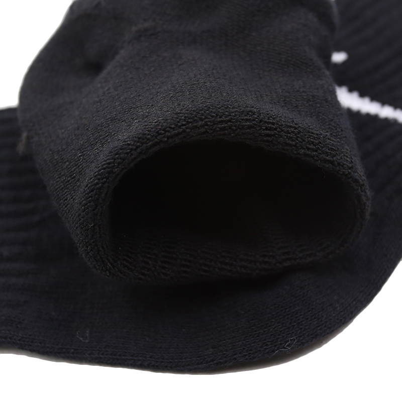 NIKE耐克袜子男袜女袜运动袜黑色休闲袜三双装中筒袜SX7677-010 - 图2
