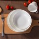 Pure white creative bone porcelain set round household dining tray