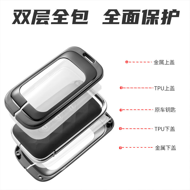 五菱佳辰钥匙套手动挡折叠款专用五凌佳辰汽车遥控扣包改装件男女