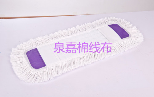 泉嘉65CM大号平板拖把替换布拖布棉头替换布尘推棉线布套式地拖头 - 图1