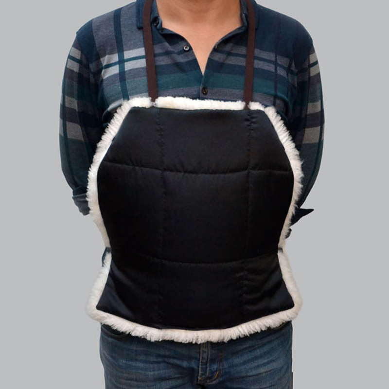 羊羔毛护胃肚兜护肚护胸羊毛皮毛一体冬季保暖护腰男女通用护具潮 - 图0