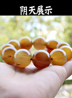 天然满血羊角手串女男士情侣佛珠西藏民族风圆珠手链文玩念珠送礼