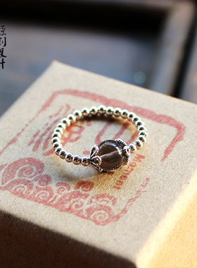 原创手工天然茶晶烟晶女弹力礼物