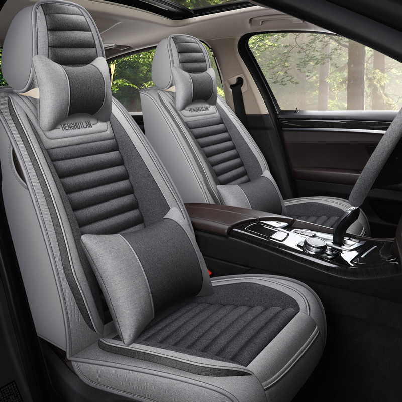 2019款上汽大众全新朗逸plus1.5L 1.4T全麻汽车坐垫四季专用座套 - 图3