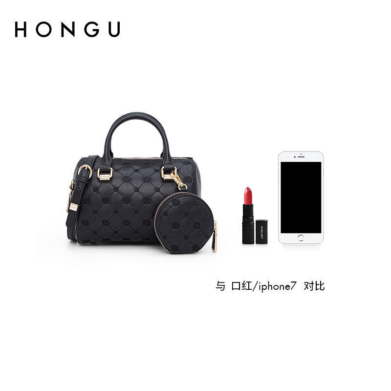 红谷2021新款潮流波士顿包麻将包 庭满箱包女士包袋