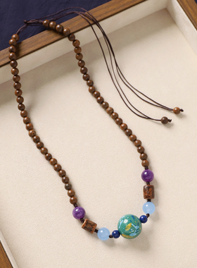 新中式复古民族风项链国风毛衣链