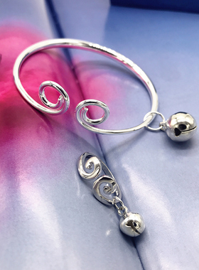 大圣归来银色铃铛时尚风情侣手镯