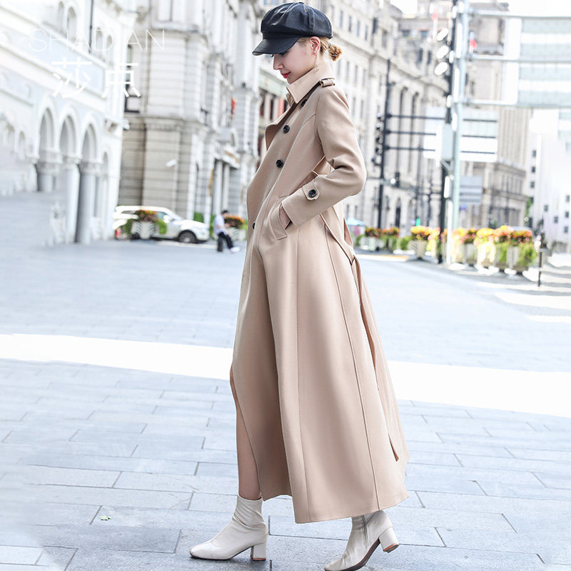 卡其色长款2020新款秋季高端风衣 莎点服饰风衣