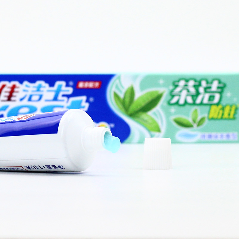 佳洁士茶洁防蛀牙膏140g*6支天然多效清洁固齿通用绿茶香型家庭装