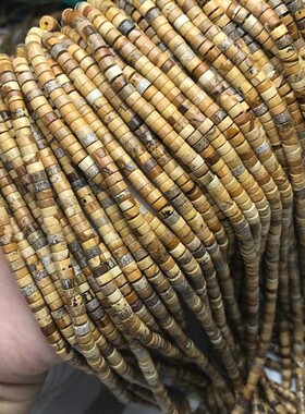 2*4MM 图画石直切扣片海西片管珠散珠半成品手链项链配件配珠