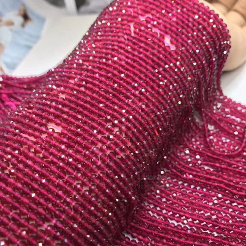 2MM尖晶石切面刻面半成品散珠绳编diy锁骨链手链配珠彩色小珠饰品 - 图0