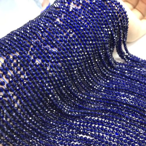 2MM尖晶石切面刻面半成品散珠绳编diy锁骨链手链配珠彩色小珠饰品 - 图2