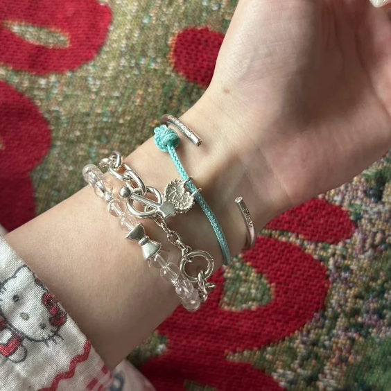 GOOD JEWELRY奶油爱心蛋糕手绳可调节S925手工编绳小众原创,淘宝优惠券,粉丝福利购,淘宝优惠卷