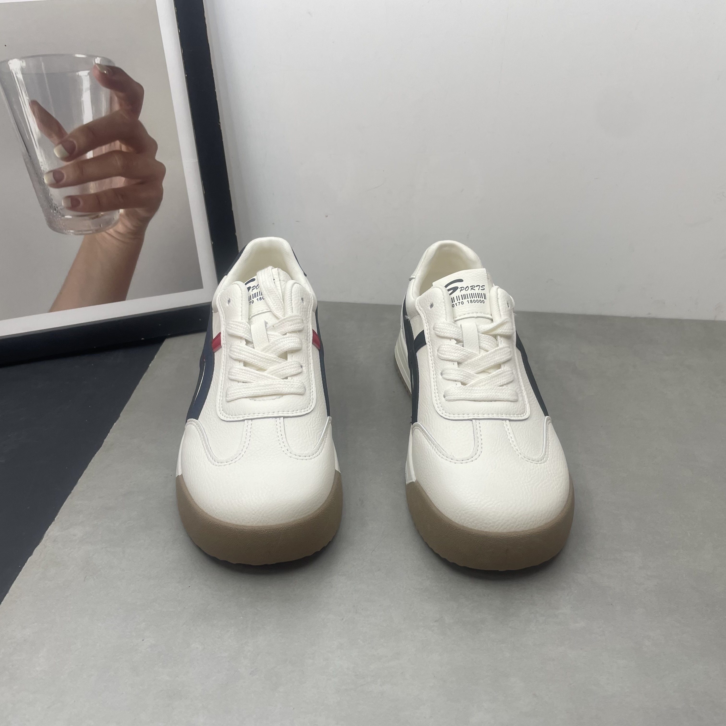 2026春季新款小白鞋圆头深口系带韩版休闲时尚板鞋软底舒适女单鞋,淘宝优惠券,粉丝福利购,淘宝优惠卷