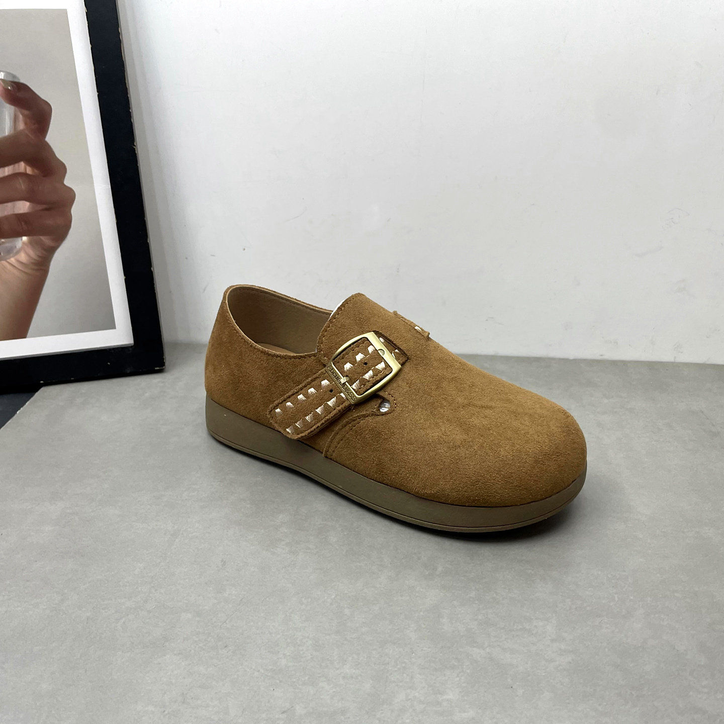 2026春季新款勃肯鞋圆头一脚蹬平底防滑英伦风复古休闲女士单鞋,淘宝优惠券,粉丝福利购,淘宝优惠卷