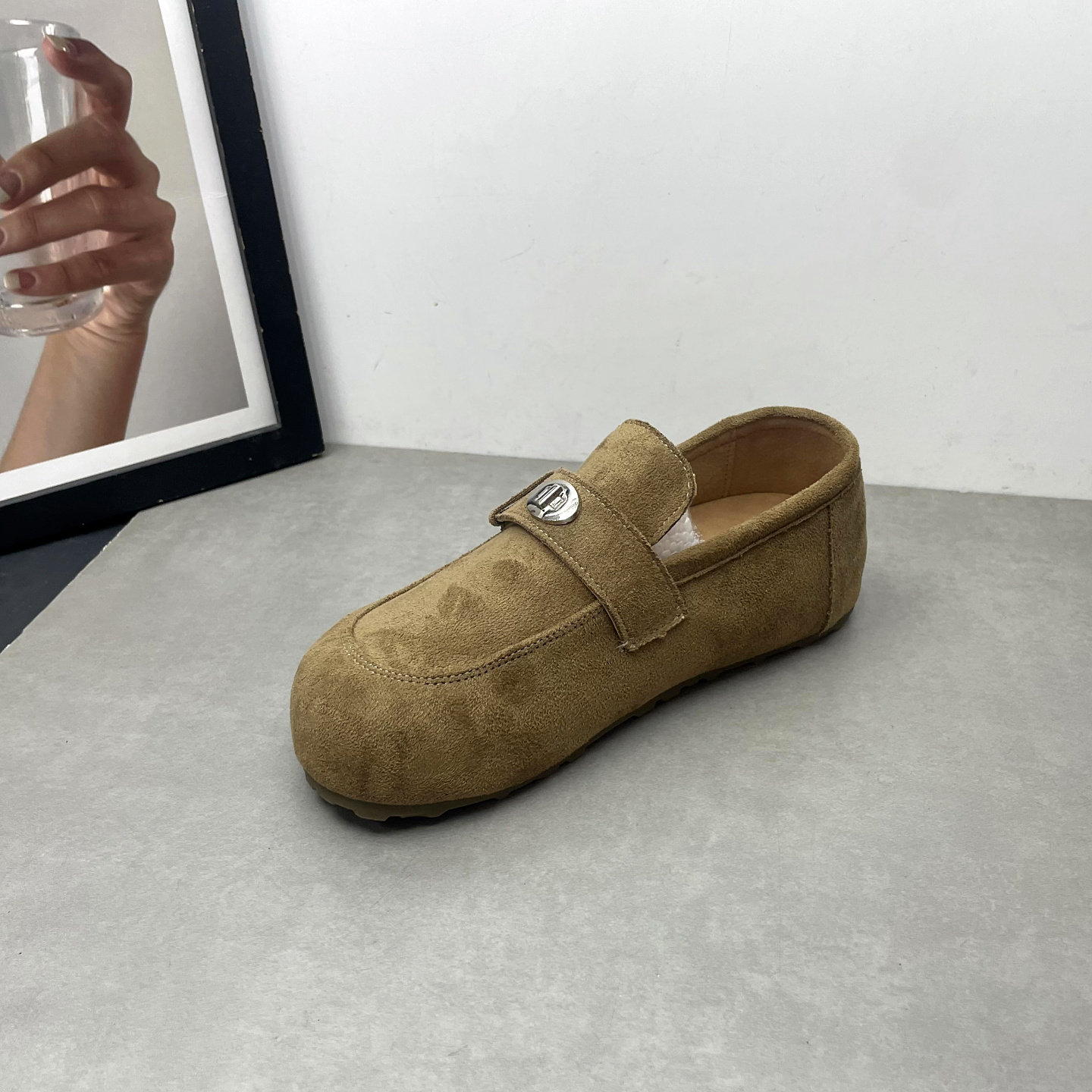 工厂处理2026春季新款一脚蹬内增高软底复古勃肯鞋英伦风豆豆鞋女,淘宝优惠券,粉丝福利购,淘宝优惠卷