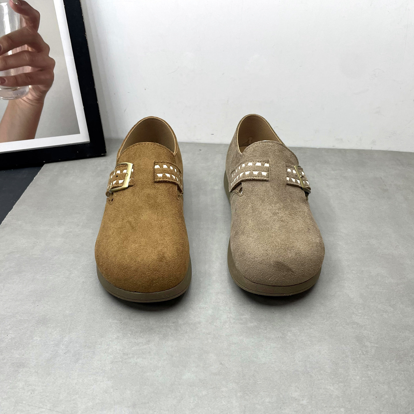 2026春季新款勃肯鞋圆头一脚蹬平底防滑英伦风复古休闲女士单鞋,淘宝优惠券,粉丝福利购,淘宝优惠卷