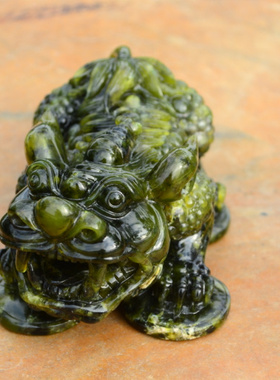 南玉貔貅桌面摆件家居送礼皮工艺