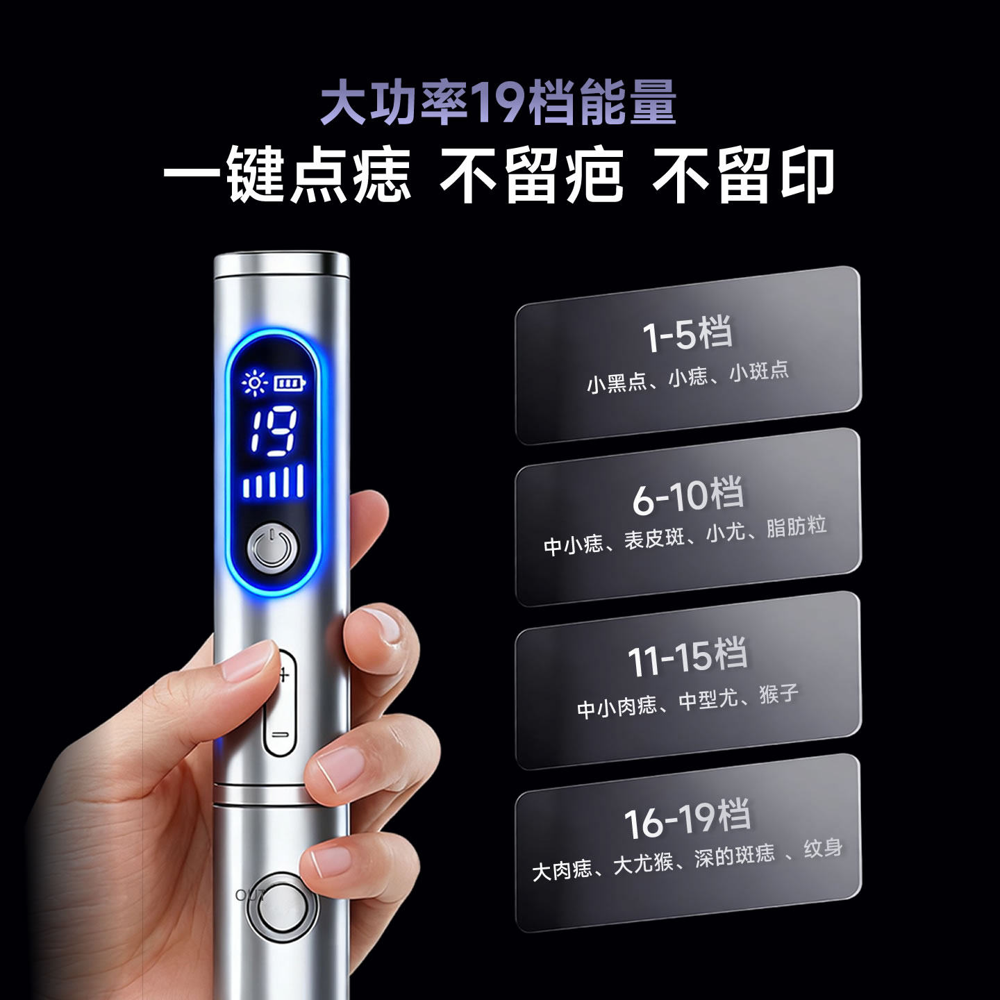 蓝白双光点疣点痣笔美容院专用痦子肉粒疙瘩去除祛扫斑激光美容仪,淘宝优惠券,粉丝福利购,淘宝优惠卷