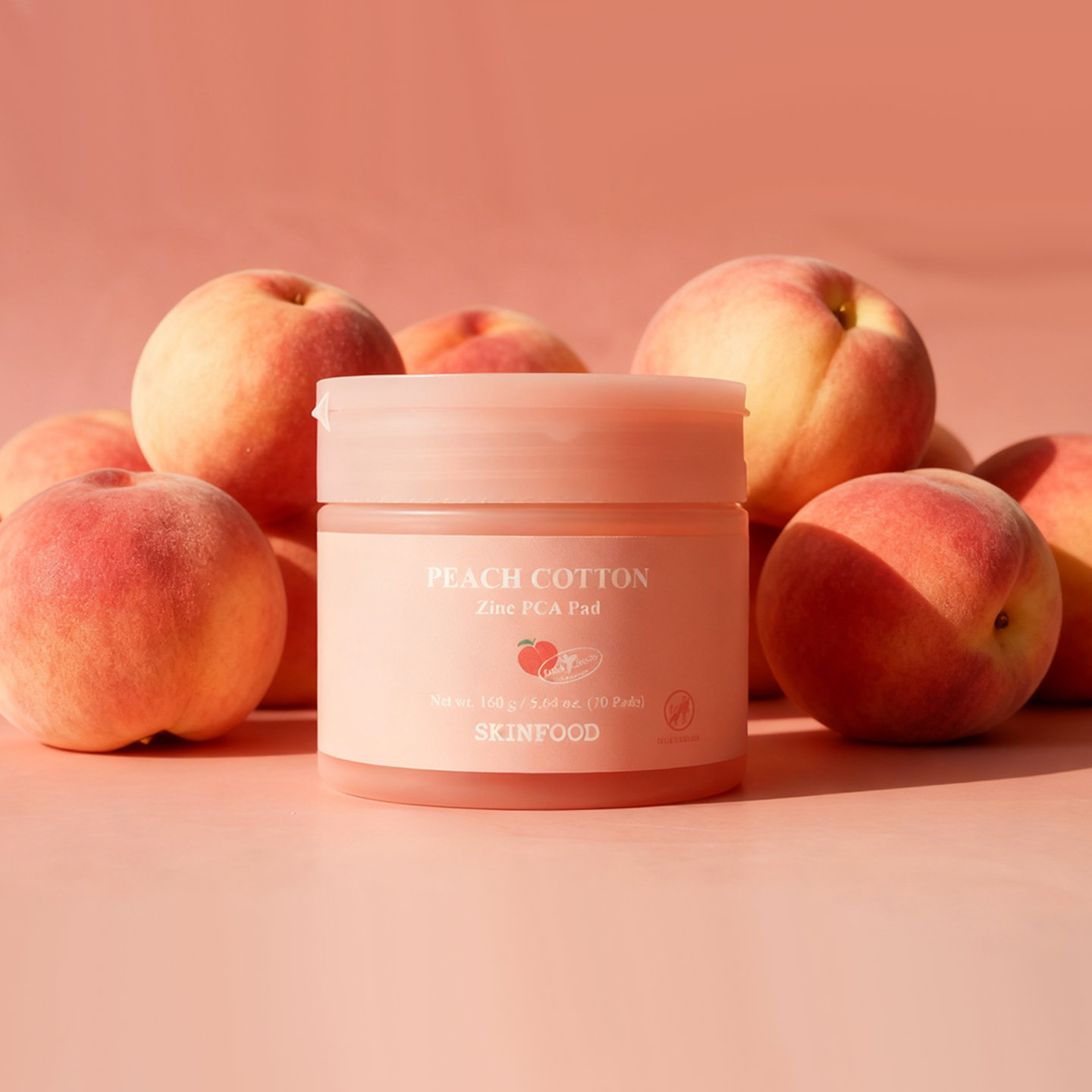 韩国skinfood思亲肤桃子爱心棉片70片装补水保湿滋润肌肤焕亮,淘宝优惠券,粉丝福利购,淘宝优惠卷