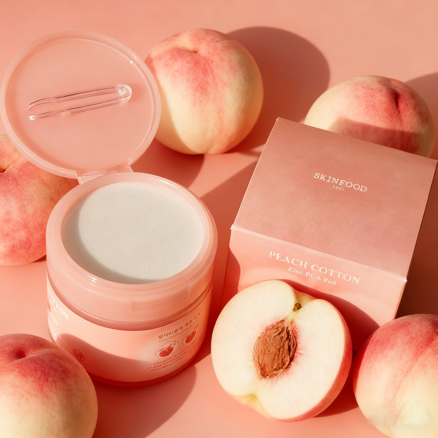 韩国skinfood思亲肤桃子爱心棉片70片装补水保湿滋润肌肤焕亮,淘宝优惠券,粉丝福利购,淘宝优惠卷