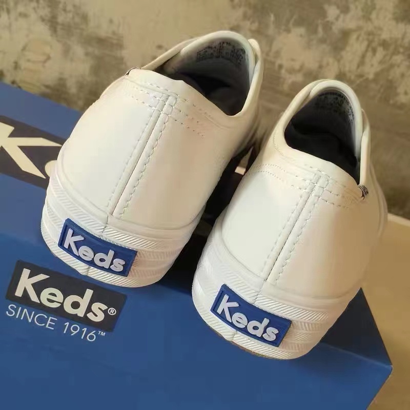 Keds皮面厚底小白鞋系带韩版郑秀晶同款日常百搭办公休闲小皮鞋-图2