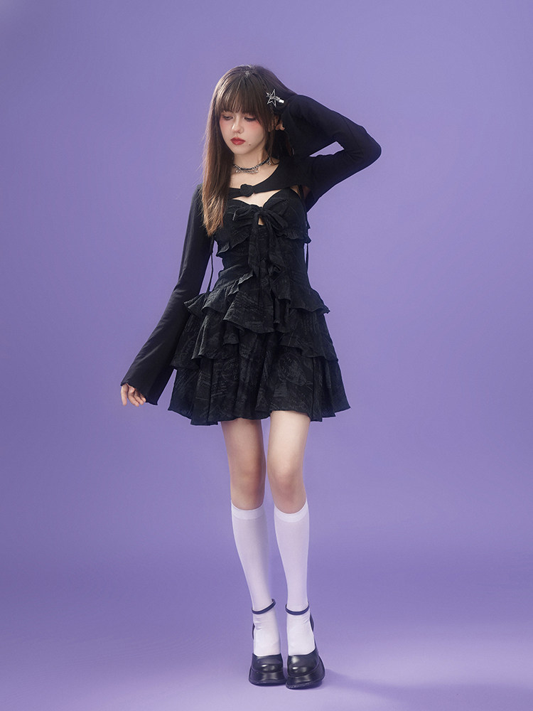 SagiDolls少女斗志 #泰酷辣#胸口镂空性感印花雪纺连衣裙显瘦凉爽,淘宝优惠券,粉丝福利购,淘宝优惠卷